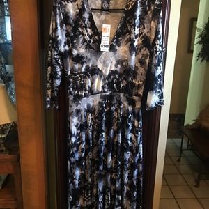 Agnes & Dora Womens Small Black Gray & Cream Curie Dress NWT